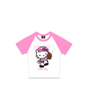 Dodgers Pink Hello Kitty Crop Top