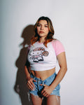 Dodgers Pink Hello Kitty Crop Top